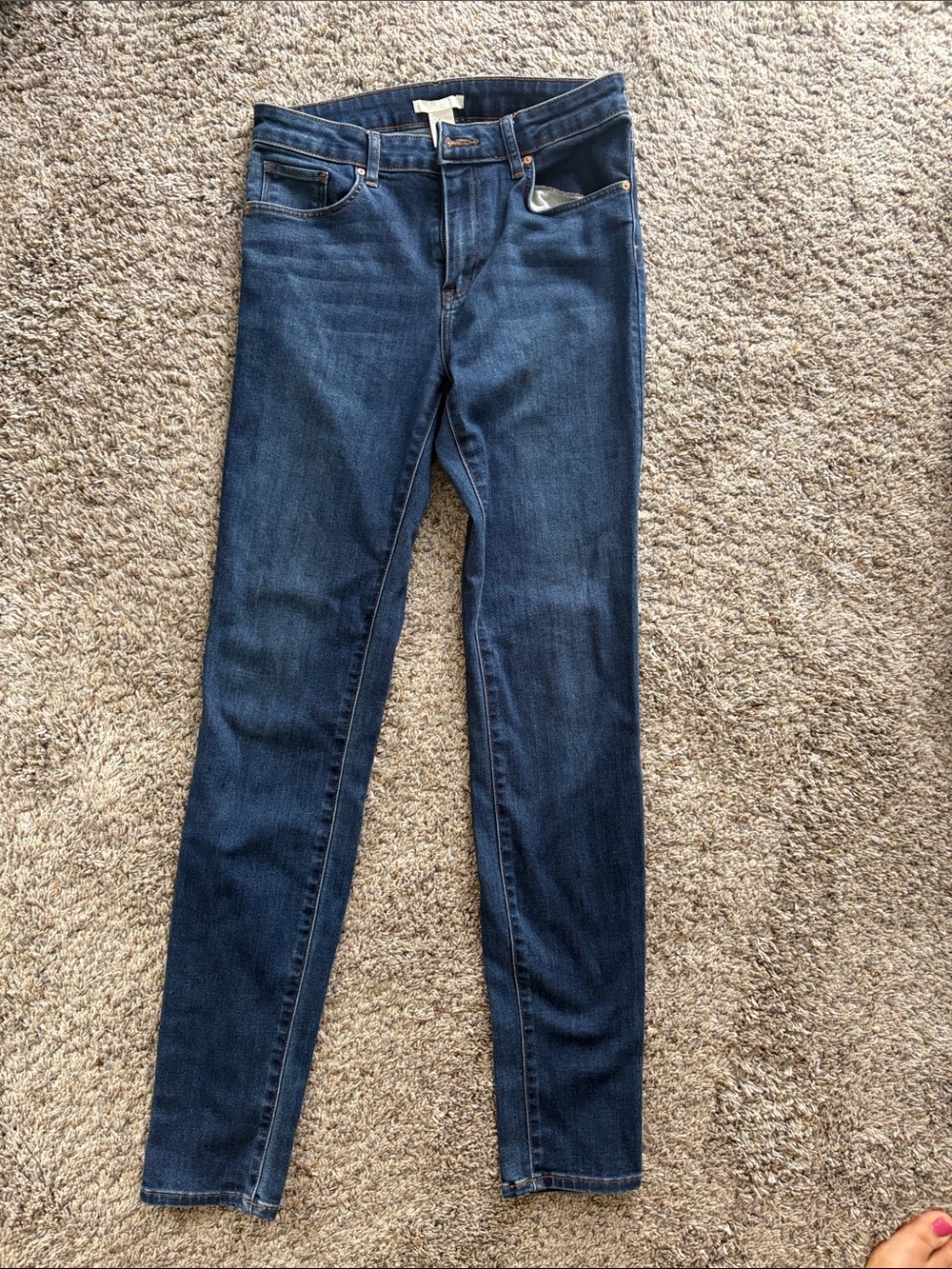 H&M dark blue skinny jeans size 6